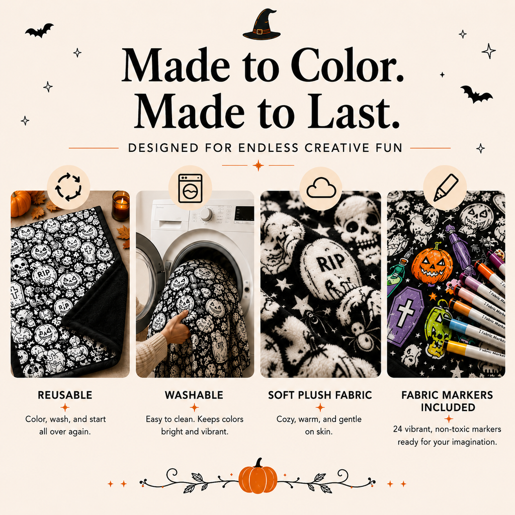My Cozy Coven | Coloring Blanket