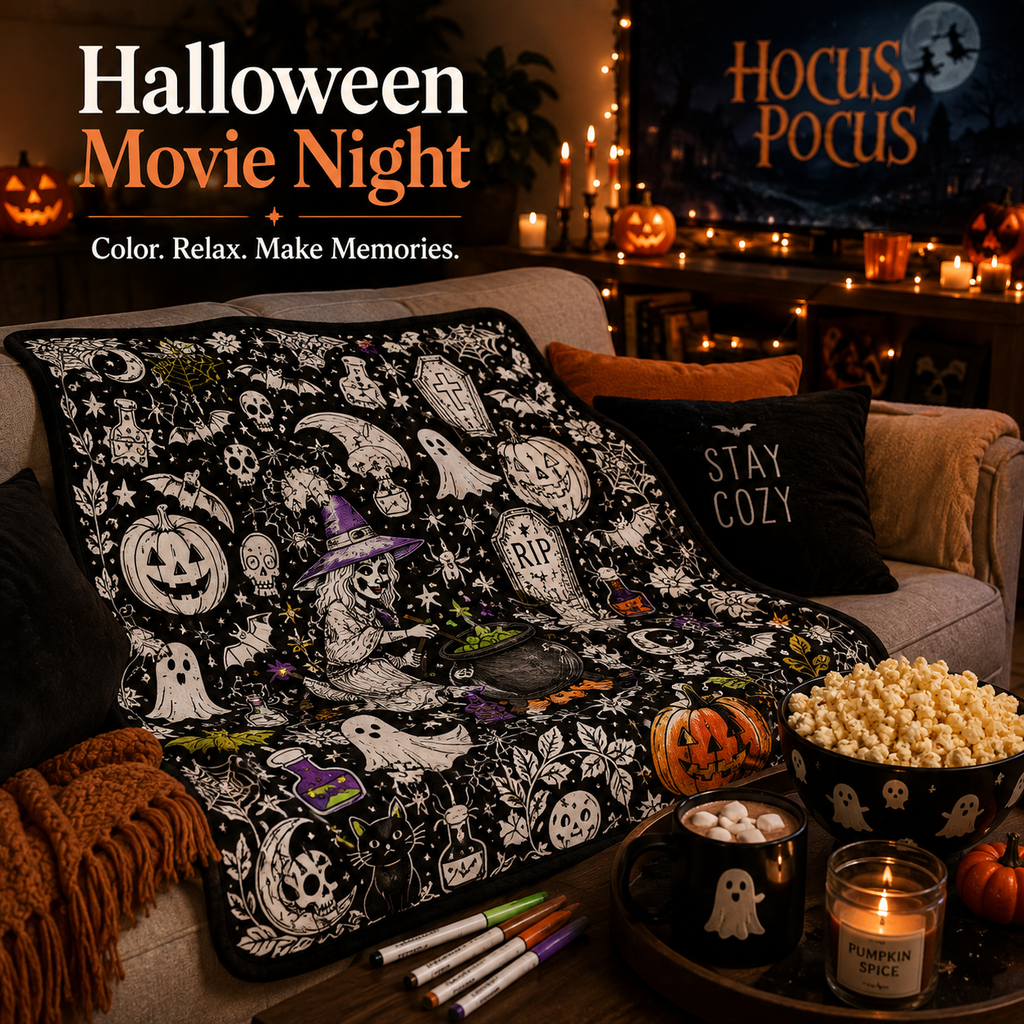 My Cozy Coven | Coloring Blanket